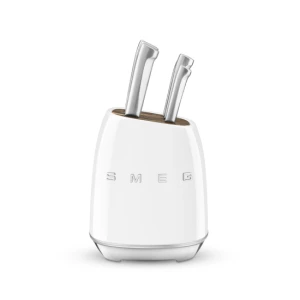 SMEG Blok z zestawem 6 noży KBSF02WH Biały