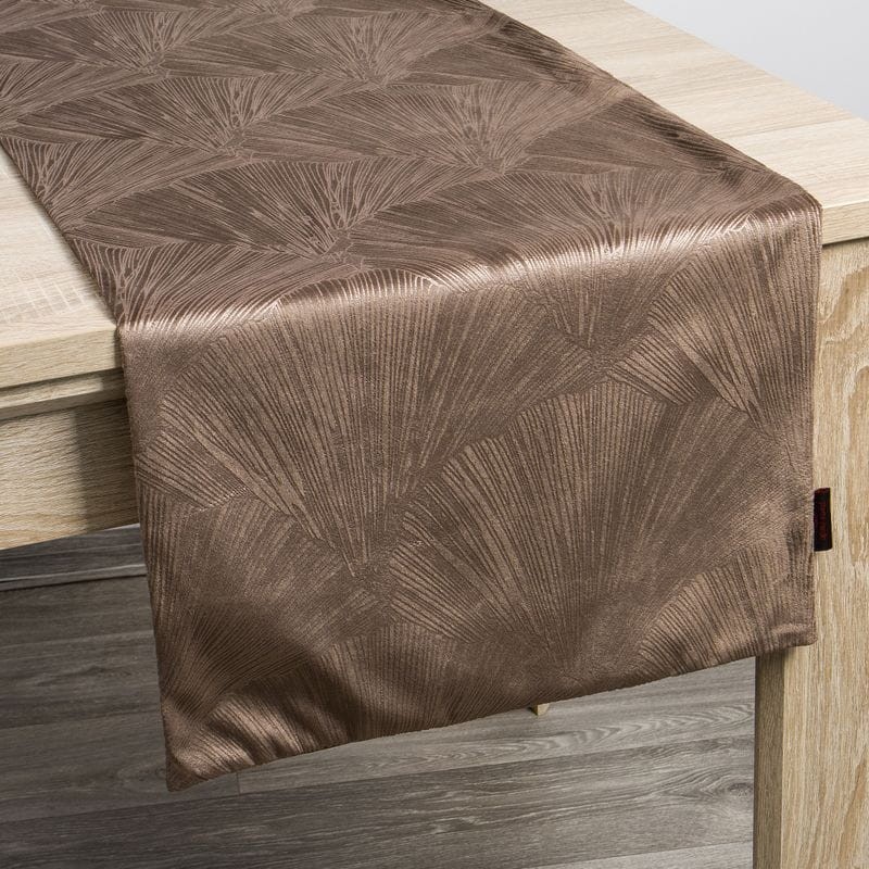 OBRUS BIEŻNIK WELUROWY VELVET 40 X 140 CM BRĄZOWY