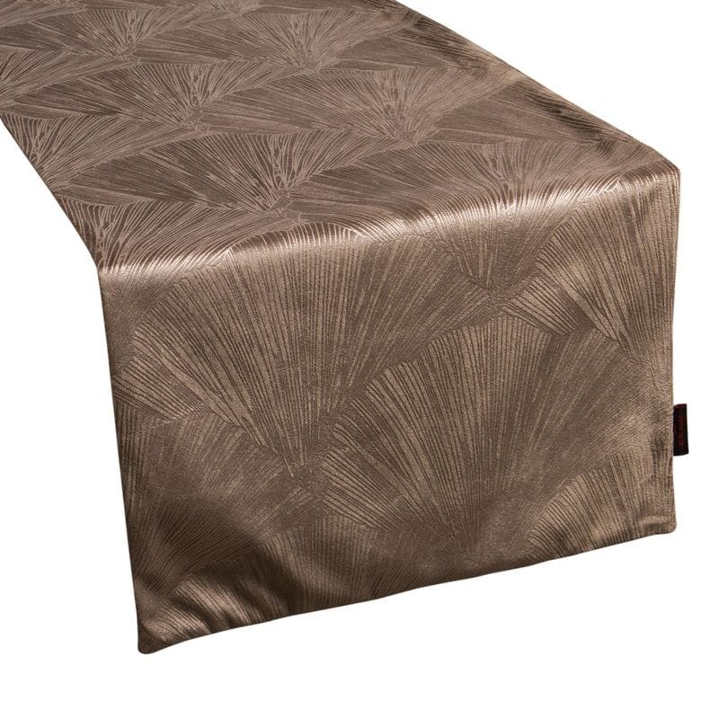 OBRUS BIEŻNIK WELUROWY VELVET 40 X 140 CM BRĄZOWY