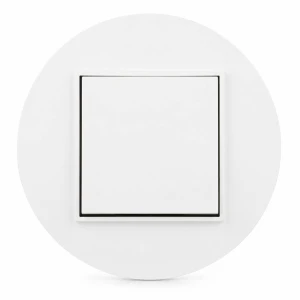 Włącznik pojedynczy z ramką okrągłą biały mat Karlik MINI