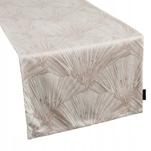 OBRUS BIEŻNIK WELUROWY VELVET 40 X 140 CM KREMOWY