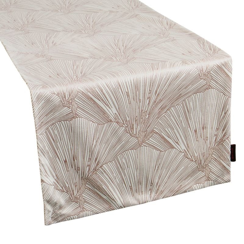 OBRUS BIEŻNIK WELUROWY VELVET 40 X 140 CM KREMOWY