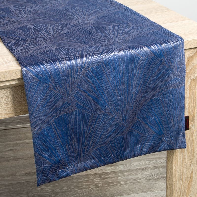 OBRUS BIEŻNIK WELUROWY VELVET 40 X 140CM GRANATOWY