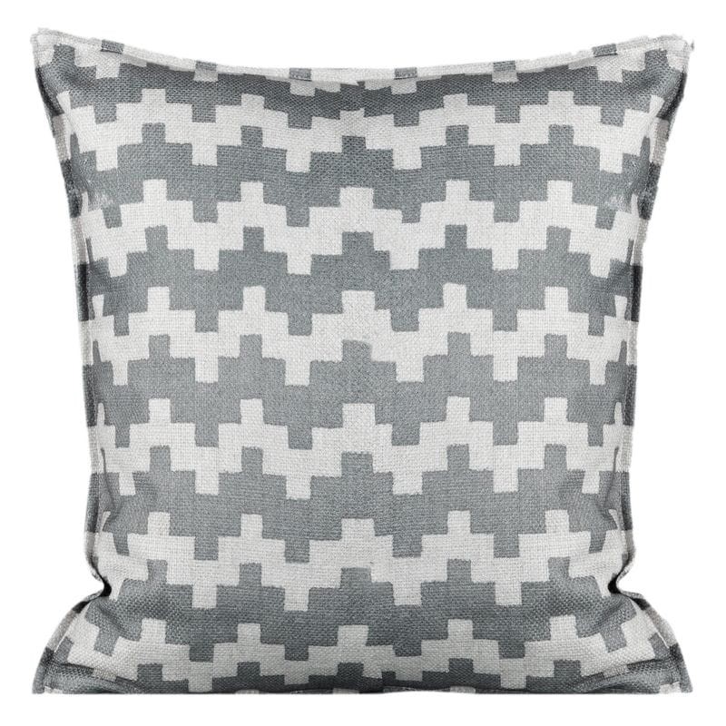 POSZEWKA GEOMETRYCZNY ZYGZAK 45X45 SZARA