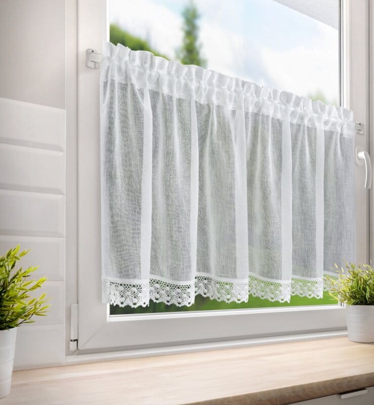 ZAZDROSKA FIRANA DO KUCHNI 150X60 CM BIAŁY