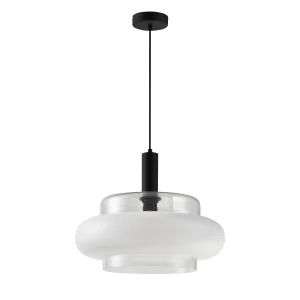 Candellux lampa wisząca Brizi czarna z dymionym kloszem E27 40W