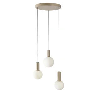 Candellux lampa wisząca TESTA beżowa 3x10W G9 z białymi kloszami