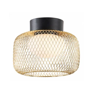Candellux SOPRA lampa sufitowa czarna złoty klosz 1x10W GX53