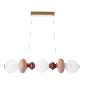 Candellux lampa wisząca szklana brązowa 20W LED do jadalni