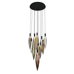 Candellux lampa wisząca NORDIC 11x5W G9 szklane tuby czarna
