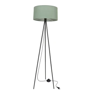 Candellux lampa podłogowa Shanti trójnóg miętowy abażur 1x40W