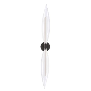 Candellux Nordic kinkiet czarny 2x5W G9 szklany do salonu i sypialni