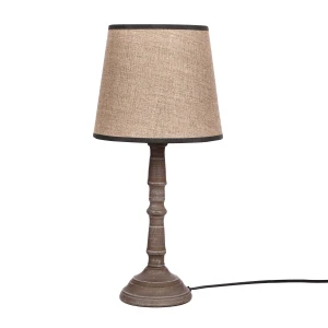 Candellux lampa stołowa CARDINALE 43 cm ciemnoszara z abażurem