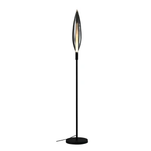 Candellux lampa podłogowa smukła z dymionym kloszem szary 1x5W G9