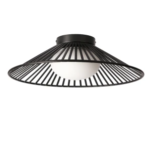 Candellux lampa sufitowa 40 cm czarna z białym kloszem GX53