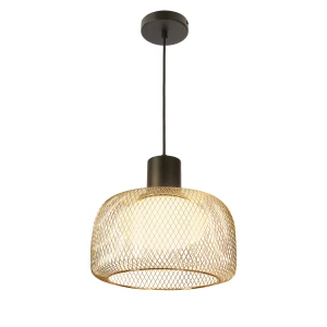 Candellux SOPRA 32 lampa wisząca czarna złoty klosz 1x10W GX53