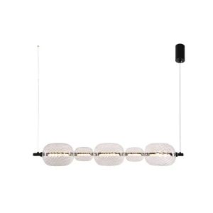 Candellux lampa wisząca Playa czarna 15W LED 3000K szklane klosze