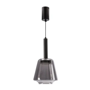 Candellux lampa wisząca Bueno czarna z dymionym kloszem 1x9W GX53