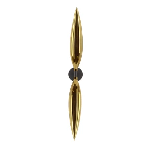 Candellux Nordic kinkiet czarny 2x5W G9 złoty klosz do salonu