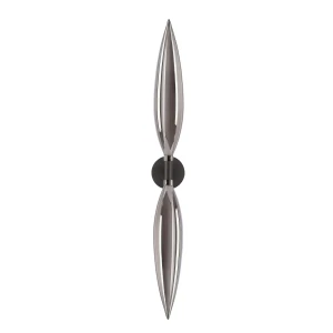 Candellux kinkiet NORDIC czarny 2x5W G9 z dymionym kloszem