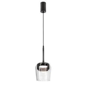 Candellux lampa wisząca Glaxi czarna 1x9W z regulacją wysokości