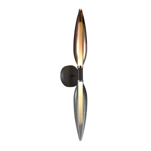Candellux kinkiet NORDIC czarny 2x5W G9 z dymionym kloszem