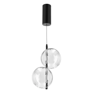 Candellux lampa wisząca Playa czarna 10W LED 3000K szklane klosze