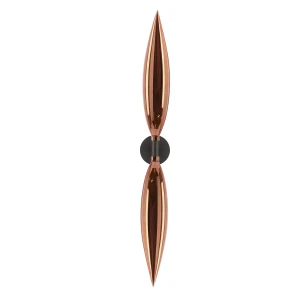 Candellux kinkiet Nordic czarny 2x5W G9 miedziany klosz