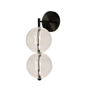Candellux kinkiet Playa czarny 10W LED 3000K kula szklana