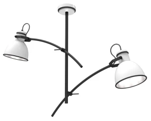 Candellux Lampa Wisząca 2x60W E27 Biało-Czarna