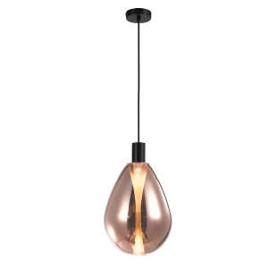 Candellux DENSO lampa wisząca czarna z miedzianym kloszem 20 cm