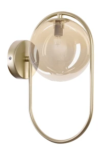 Kinkiet ścienny Candellux CORDEL w stylu vintage z bursztynowym kloszem