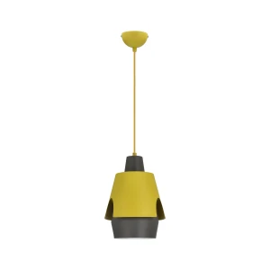 Lampa wisząca Candellux Falun 1 żółta nowoczesna do sypialni