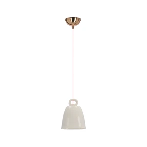 Lampa wisząca Candellux Sewilla S biały ceramiczny klosz dzwonek