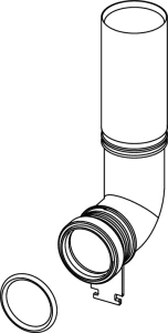TECE kolano spustowe O-ring 185 mm do instalacji sanitarnej