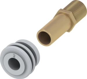 Tece Łącznik metalowo-gumowy R 1/2" z uszczelką