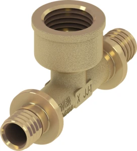 Trójnik TECEflex brązowy 20 x Rp 1/2" z gwintem wewnętrznym