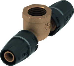 Trójnik TECE z gwintem wewnętrznym 63 x Rp 1 1/2" brąz krzemowy