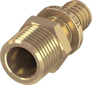 Nypel przejściowy TECEflex z brązu 50 x R 1 1/2"