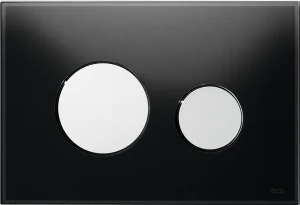 Przycisk spłukujący TECEloop ze szkła czarny połysk 220x150 mm