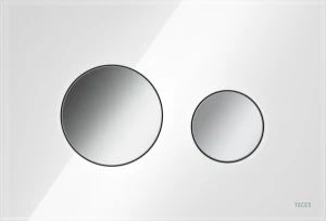 Przycisk spłukujący TECEloop ze szkła biały połysk 220x150 mm