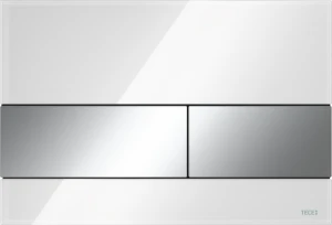 Przycisk spłukujący TECEsquare szklany biały połysk 220x150 mm
