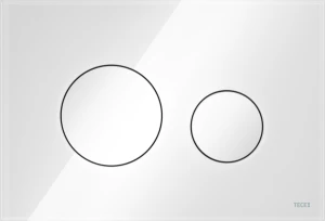 Przycisk spłukujący TECEloop ze szkła biały połysk 220x150 mm
