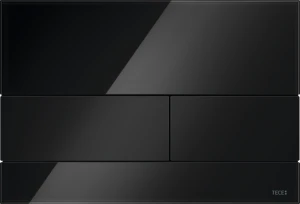 Przycisk spłukujący TECEsquare szklany czarny połysk 220x150 mm