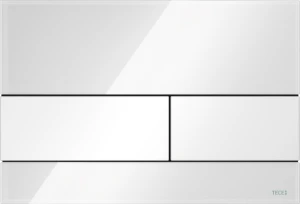 Przycisk spłukujący TECEsquare szklany biały połysk 220x150 mm