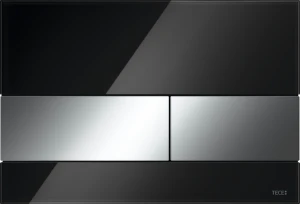 Przycisk spłukujący TECEsquare szklany czarny połysk 220x150 mm