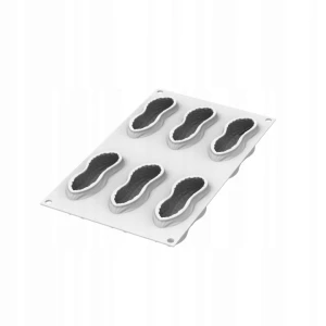 Forma silikonowa orzeszki arachidowe 107x43 mm .100 ml x6 gniazd