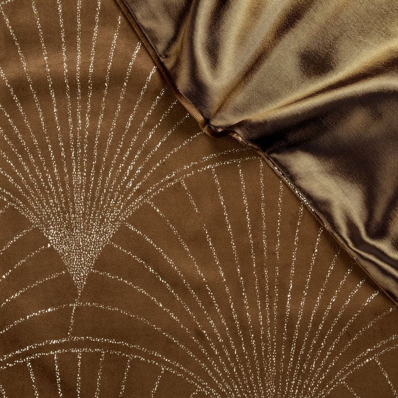 OBRUS WELUR VELVET BIEŻNIK 35 X 180 CM BRĄZOWY