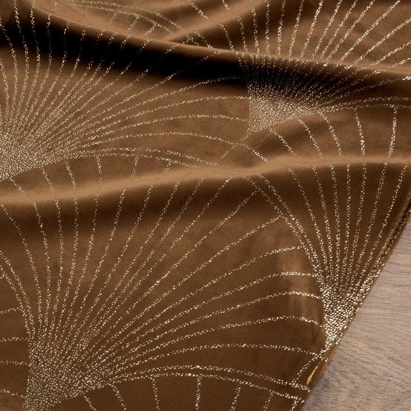 OBRUS WELUR VELVET BIEŻNIK 35 X 180 CM BRĄZOWY