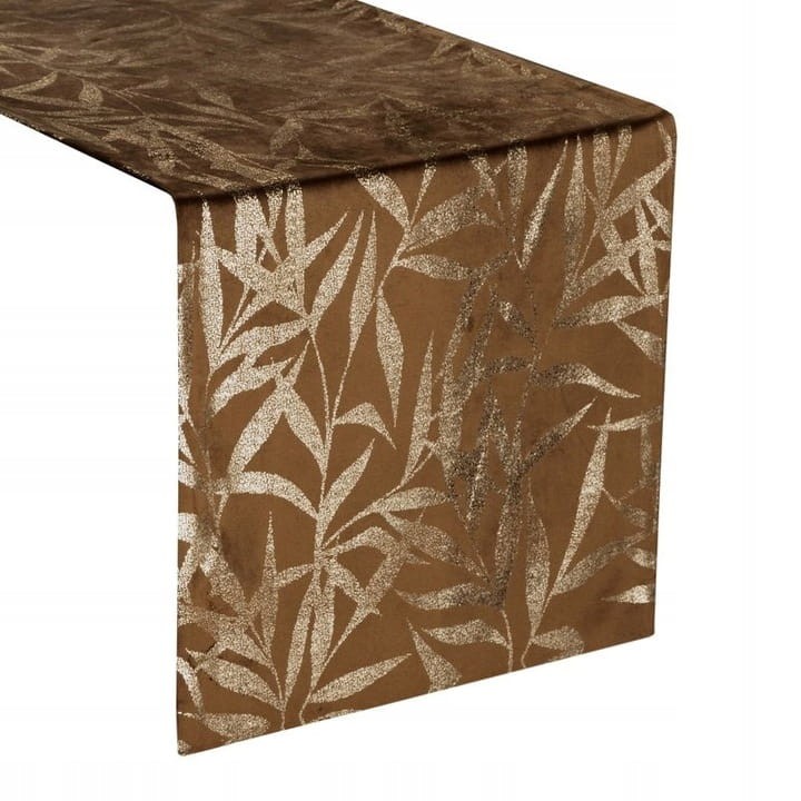 OBRUS WELUR VELVET BIEŻNIK 35 X 180 CM BRĄZOWY